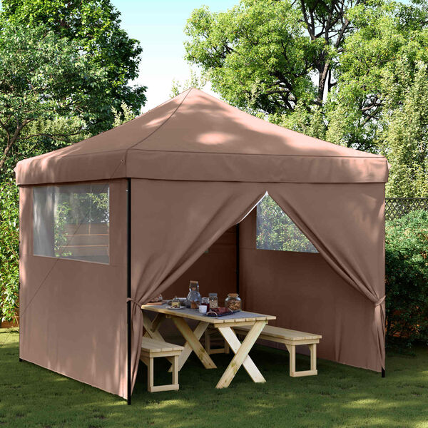 vidaXL Carpa de Fiesta Marr&oacute;n 292 x 292 x 315 cm Tela Oxford