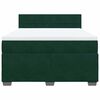 vidaXL Cama box spring con colch&oacute;n terciopelo verde oscuro 140x190 cm