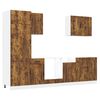 vidaXL Mueble cocina Lucca roble ahumado 7 pzas madera contrachapada