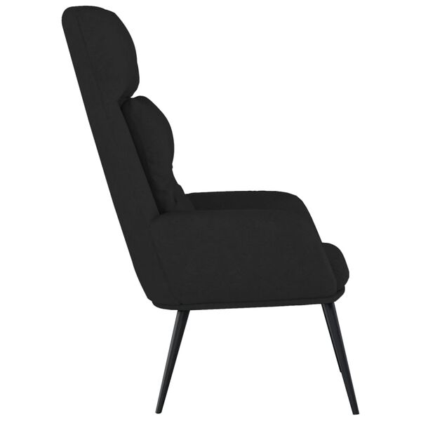 vidaXL Sillón de relax de cuero sintético de ante negro