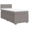 vidaXL Cama box spring con colch&oacute;n tela gris taupe 90x190 cm