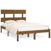 vidaXL Estructura de cama madera maciza marr&oacute;n miel 140x200 cm