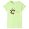 vidaXL Camiseta infantil amarillo ne&oacute;n 116