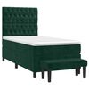vidaXL Cama box spring con colch&oacute;n terciopelo verde oscuro 90x190 cm
