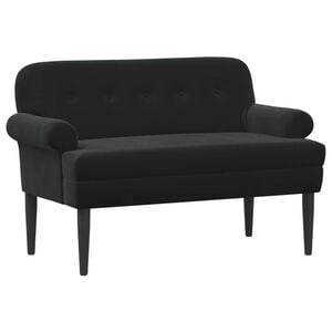 vidaXL Sof&aacute; amoroso con botones acolchados Negro 120 x 66 x 78 cm