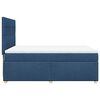 vidaXL Cama box spring con colch&oacute;n tela azul 140x200 cm