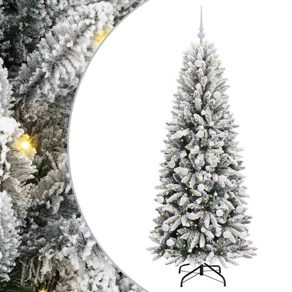 vidaXL &Aacute;rbol de Navidad artificial 180 cm PVC y Pl&aacute;stico y Acero y PE
