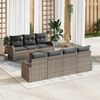 vidaXL Conjunto de sof&aacute;s de jard&iacute;n 8 pcs Gris rat&aacute;n sint&eacute;tico