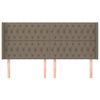 vidaXL Cabecero con orejas de tela gris taupe 183x16x118/128 cm