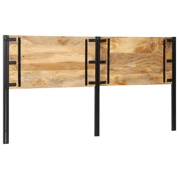 vidaXL Cabecero 200 cm Madera Maciza Mango y Hierro