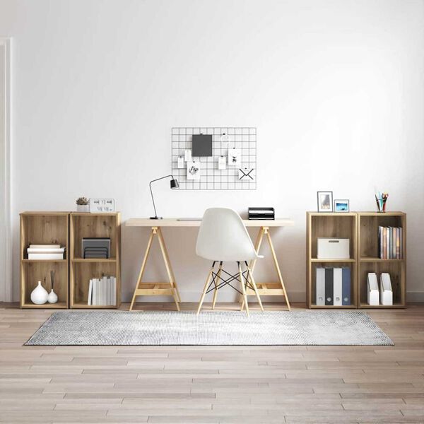 vidaXL Conjunto de mueble de TV 4 pcs Roble artesanal 37 x 37 x 72 cm