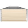 vidaXL Jardinera Marfil 195 x 100 x 45 cm Acero Galvanizado