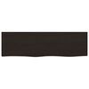 vidaXL Encimera de baño madera tratada marrón oscuro 100x30x(2-6) cm