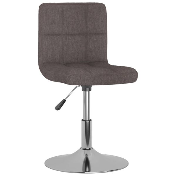 vidaXL Silla de comedor giratoria tela gris topo