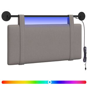 vidaXL Cabecero colgante Con luz LED Topo Tela
