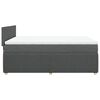vidaXL Cama box spring con colch&oacute;n tela gris oscuro 160x200 cm