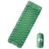 vidaXL Colch&oacute;n de camping autoinflable con almohada 1 persona verde