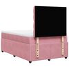 vidaXL Cama box spring con colch&oacute;n terciopelo rosa 120x200 cm