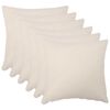 vidaXL Funda de almohada 6 uds. HEERLEN Crema 80 x 80 cm Boucl&eacute;