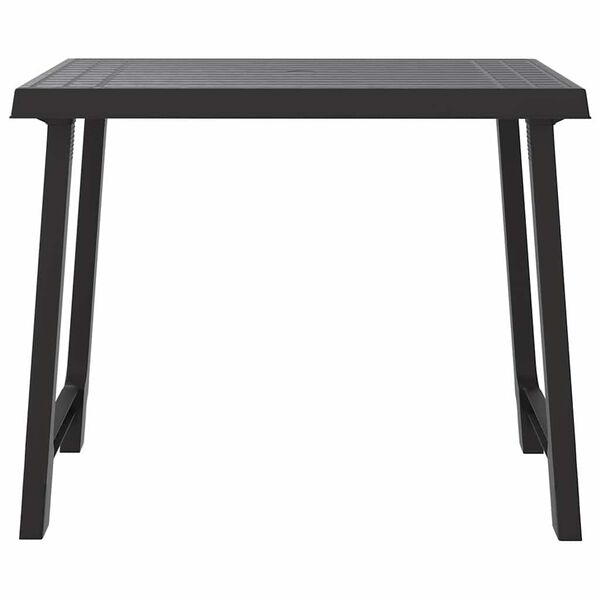 vidaXL Mesa de camping aspecto de madera PP gris antracita 79x56x64 cm