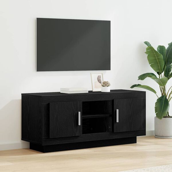 vidaXL Gabinete de TV Roble Negro 102 x 35 x 45 cm