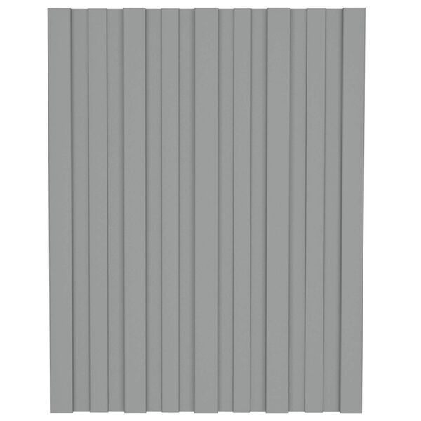 vidaXL Panel de techo 12 pcs Gris 60 x 45 cm Acero galvanizado