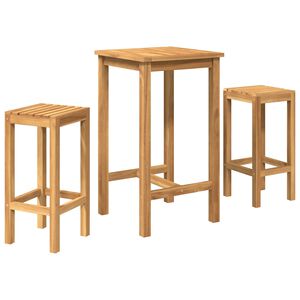 vidaXL Conjunto de Bar al Aire Libre 3 uds. Sin tratar