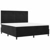 vidaXL Cama tipo Box Spring con colch&oacute;n Negro 180 x 200 cm tela
