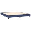 vidaXL Cama box spring con colch&oacute;n tela azul 180x200 cm