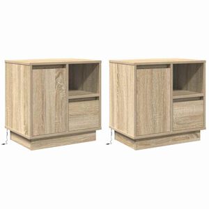 vidaXL Armario de Noche 2 uds. Roble Sonoma 50 x 34,5 x 50 cm.