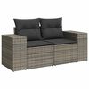 vidaXL Set de muebles de jard&iacute;n 6 pzas y cojines rat&aacute;n sint&eacute;tico gris