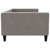 vidaXL Sof&aacute; cama sin colch&oacute;n tela gris taupe 100x200 cm