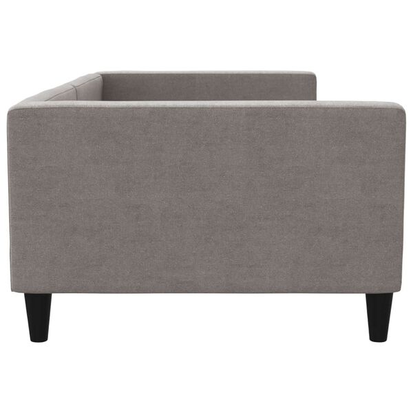 vidaXL Sof&aacute; cama sin colch&oacute;n tela gris taupe 100x200 cm