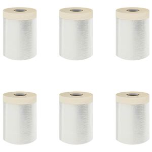 vidaXL Hoja de Polvo con Cinta Adhesiva 6 uds. Transparente HDPE