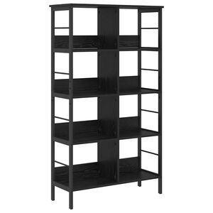 vidaXL Estante de libros 8 niveles 82 x 32 x 144,5 cm Roble Negro