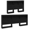 vidaXL Cabecera de almacenamiento con estante Roble Negro 120 cm