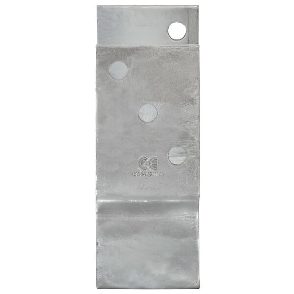 vidaXL Anclajes de valla 6 uds acero galvanizado plateado 9x6x15 cm
