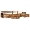 vidaXL Conjunto de sof&aacute;s de exterior 6 pcs Natural