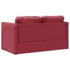vidaXL Sof&aacute; cama suelo 2 en 1 cuero sint&eacute;tico rojo tinto 112x174x55 cm