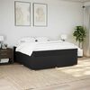 vidaXL Cama box spring con colch&oacute;n tela negro 200x200 cm