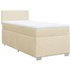 vidaXL Cama box spring con colch&oacute;n tela color crema 100x200 cm