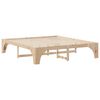 vidaXL Estructura de cama Marrón 200 x 200 cm Madera maciza de pino