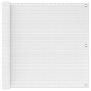 vidaXL Pantalla de Balc&oacute;n Blanco 75 x 700 cm HDPE y aluminio