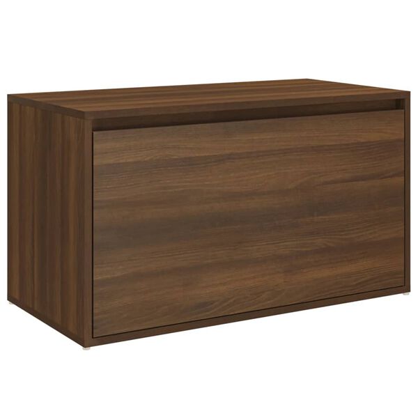 vidaXL Banco pasillo madera de ingeniería roble marrón 80x40x45 cm