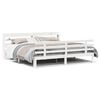 vidaXL Estructura de cama con cabecero sin colch&oacute;n blanco 180x200 cm