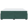 vidaXL Estructura de cama con colch&oacute;n Verde oscuro 200 x 200 cm tela