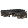 vidaXL Conjunto de sof&aacute;s de jard&iacute;n 13 uds. Gris y Gris Oscuro