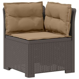 vidaXL Sill&oacute;n Individual de Jard&iacute;n con Cojines Apariencia de Ratan PP