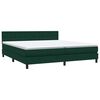 vidaXL Cama box spring con colch&oacute;n y LED terciopelo verde oscuro 180x220 cm