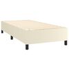 vidaXL Estructura de cama con somier cuero sint&eacute;tico crema 90x200 cm